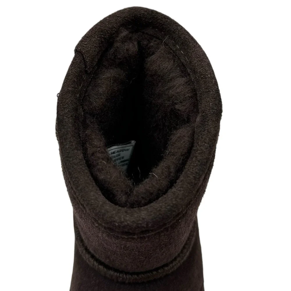 Bearpaw Toddler Boys Girls Winter Boots Size 8 Dark Brown Mid-Calf Pull-on Shoes